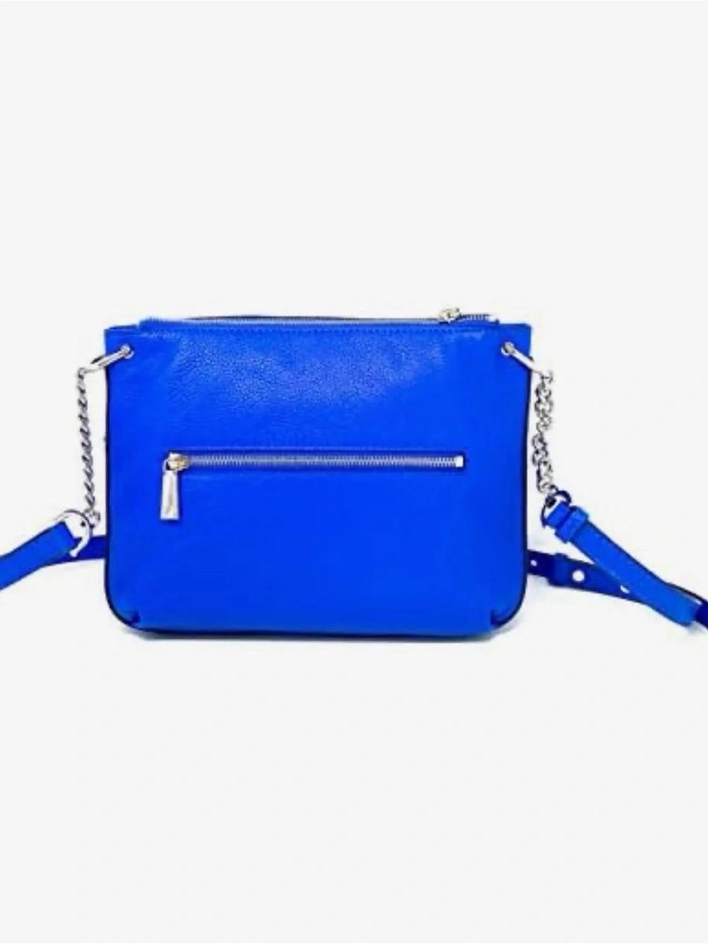 Michael Kors Lillie Large Messenger Leather Bag, Grecian Blue, Blue